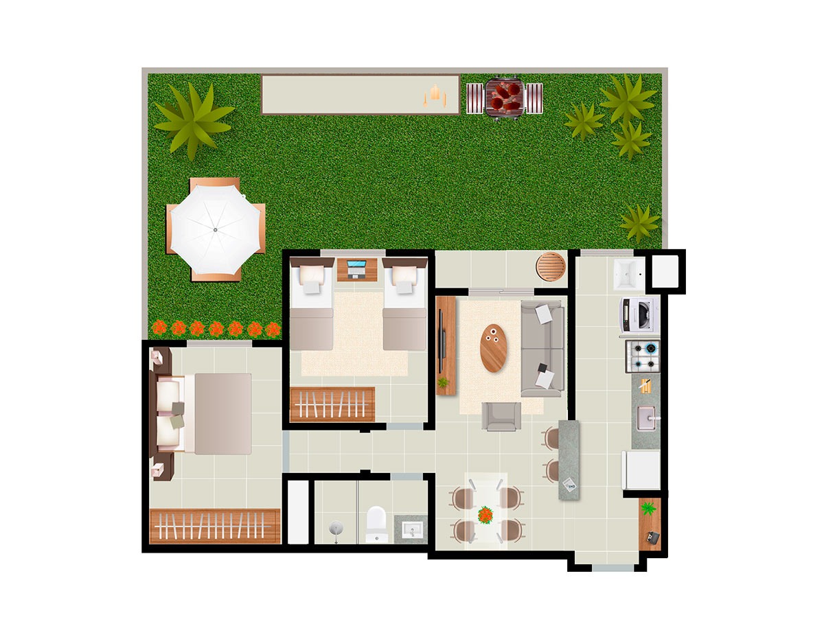 Planta -  - Iuri Rodrigues Imóveis